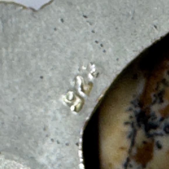 New Sterline Silver Brown Jasper Heart with Citrine Pendant - Picture 4 of 4